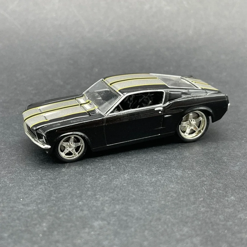 JL Full Throttle Foose 1967 67 Ford Mustang Black Car Stripes Diecast 1/64 Scale